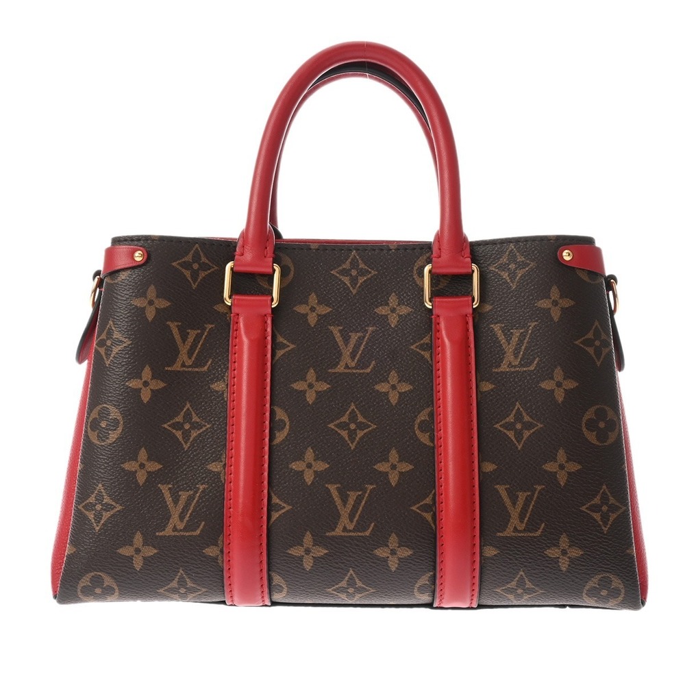 Louis Vuitton Monogram Soufflot NV BB Cerise Red Canvas Handbag